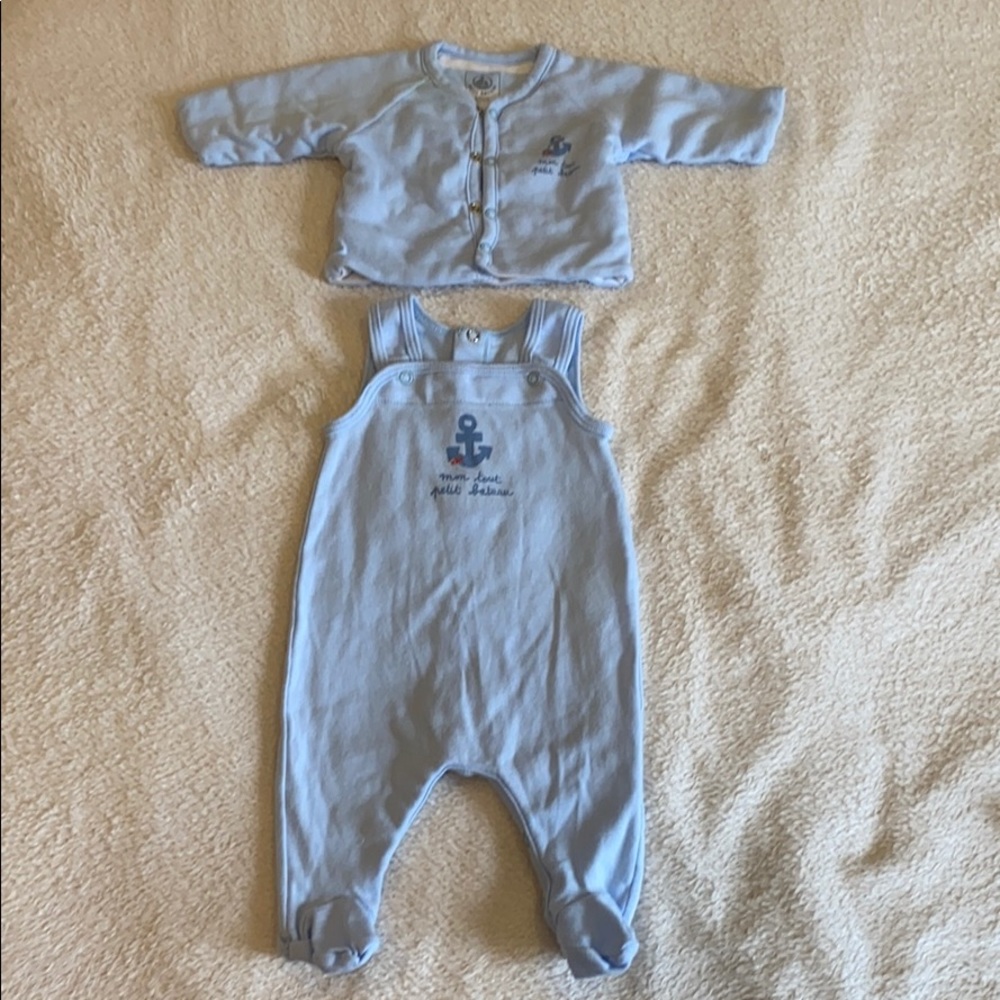 Petit Bateau footie and jacket - Newborn